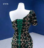 vigocouture-Mermaid Sequin Prom Dresses One Shoulder Formal Gown 67476-Prom Dresses-vigocouture-