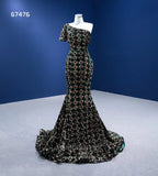 vigocouture-Mermaid Sequin Prom Dresses One Shoulder Formal Gown 67476-Prom Dresses-vigocouture-As Pictured-Custom Size-