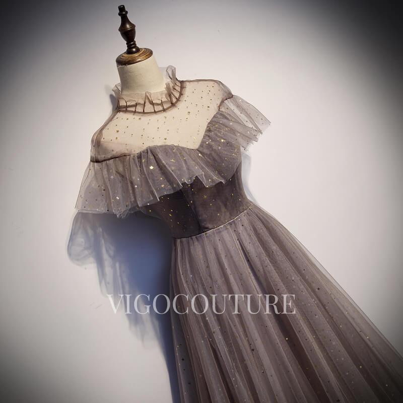 vigocouture-Mid-length Ruffled Prom Dresses A-line Prom Gown 20291-Prom Dresses-vigocouture-