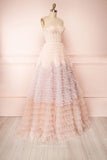 vigocouture-Ombre Strapless Tiered Prom Dress 20587-Prom Dresses-vigocouture-