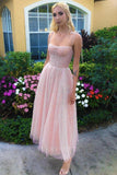 vigocouture-Pink Homecoming Dress Blush Spaghetti Strap Hoco Dress hc015-Prom Dresses-vigocouture-