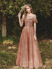 Pink Off the Shoulder Prom Dress 20706