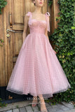 vigocouture-Printed Hearts Hoco Dresses Midi Length Homecoming Dresses hc222-Prom Dresses-vigocouture-
