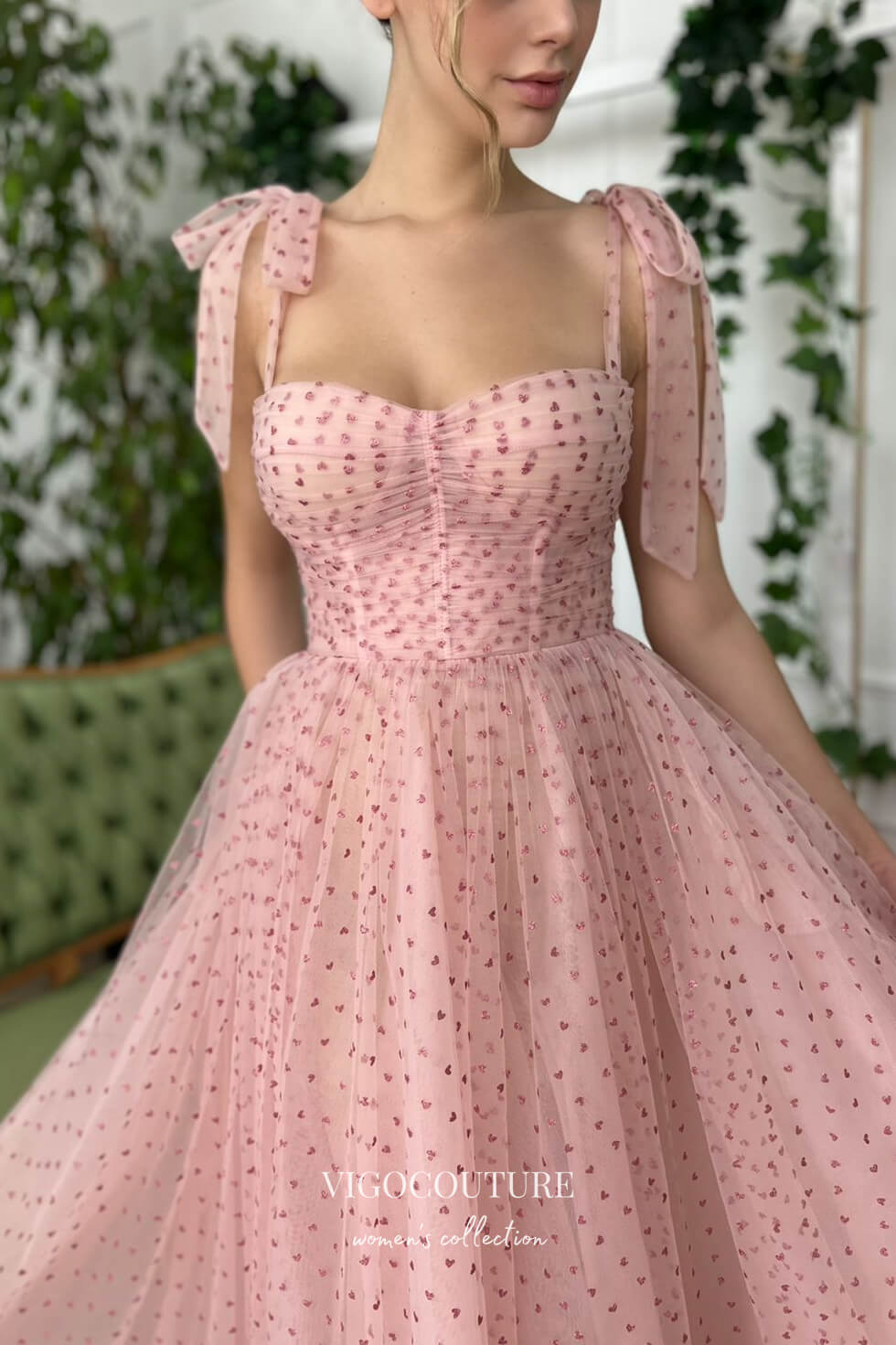 vigocouture-Printed Hearts Hoco Dresses Midi Length Homecoming Dresses hc222-Prom Dresses-vigocouture-Blush-US0-
