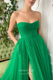 vigocouture-Printed Hearts Prom Dresses Strapless Formal Dresses 21580-Prom Dresses-vigocouture-