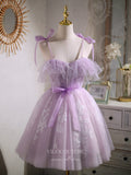 vigocouture-Purple Homecoming Dresses Spaghetti Strap Dama Dresses hc139-Prom Dresses-vigocouture-Purple-US2-