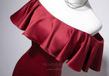 vigocouture-Red Mermaid Off the Shoulder Prom Dress 20669-Prom Dresses-vigocouture-