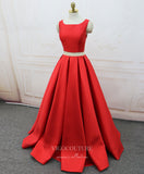 Red Satin Prom Dresses A-Line Evening Dress 21819-Prom Dresses-vigocouture-Red-US2-vigocouture