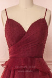 vigocouture-Red Spaghetti Strap Prom Dress 2022 Maxi Party Dress 20572-Prom Dresses-vigocouture-