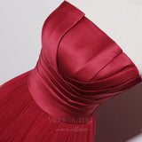 vigocouture-Red Strapless Prom Dress 20661-Prom Dresses-vigocouture-