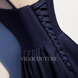 vigocouture-Satin A-line Prom Dress 2022 Spaghetti Strap Prom Gown-Prom Dresses-vigocouture-