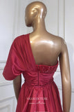 vigocouture-Satin Beaded Sheath Formal Dresses One Shoulder Prom Dress 21613-Prom Dresses-vigocouture-