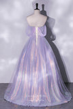 Shimmering Sparkly Tulle Off the Shoulder Prom Dress 22332-Prom Dresses-vigocouture-Lavender-Custom Size-vigocouture