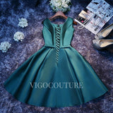 vigocouture-Short Satin Homecoming Dress 20312-Prom Dresses-vigocouture-