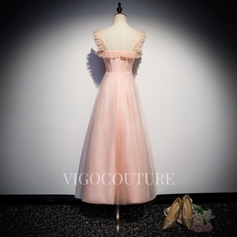 vigocouture-Simple Tulle Prom Dresses A-line Square Neck Maxi Dress 20281-Prom Dresses-vigocouture-