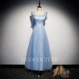 vigocouture-Simple Tulle Prom Dresses A-line Square Neck Maxi Dress 20281-Prom Dresses-vigocouture-Light Blue-US2-