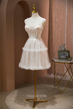 vigocouture-Spaghetti Strap Homecoming Dresses Beaded Hoco Dresses hc195-Prom Dresses-vigocouture-