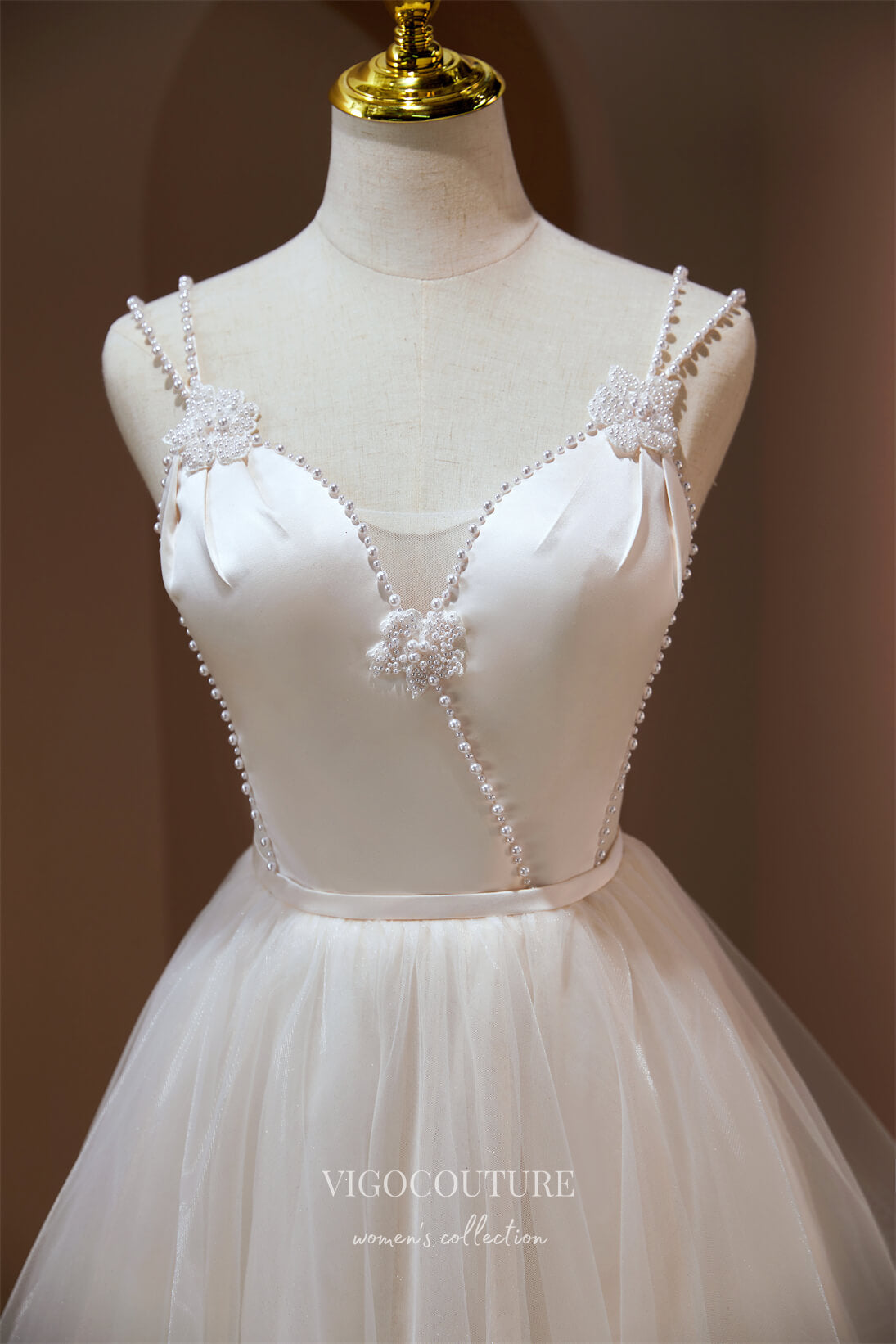 vigocouture-Spaghetti Strap Homecoming Dresses Beaded Hoco Dresses hc196-Prom Dresses-vigocouture-