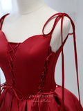 vigocouture-Spaghetti Strap Homecoming Dresses Satin Dama Dresses hc129-Prom Dresses-vigocouture-