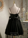 vigocouture-Spaghetti Strap Homecoming Dresses Satin Dama Dresses hc137-Prom Dresses-vigocouture-