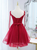 vigocouture-Spaghetti Strap Homecoming Dresses Tulle Dama Dresses hc115-Prom Dresses-vigocouture-
