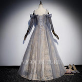 vigocouture-Spaghetti Strap Lace Applique Prom Dresses A-line Prom Gown 20274-Prom Dresses-vigocouture-
