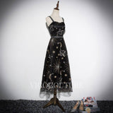 vigocouture-Spaghetti Strap Lace Prom Dress 2022 Mid-length A-line Dress-Prom Dresses-vigocouture-