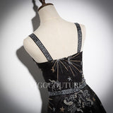 vigocouture-Spaghetti Strap Lace Prom Dress 2022 Mid-length A-line Dress-Prom Dresses-vigocouture-