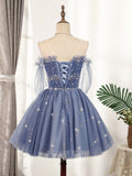 vigocouture-Sparkly Beaded Homecoming Dresses Boat Neck Dama Dresses hc103-Prom Dresses-vigocouture-