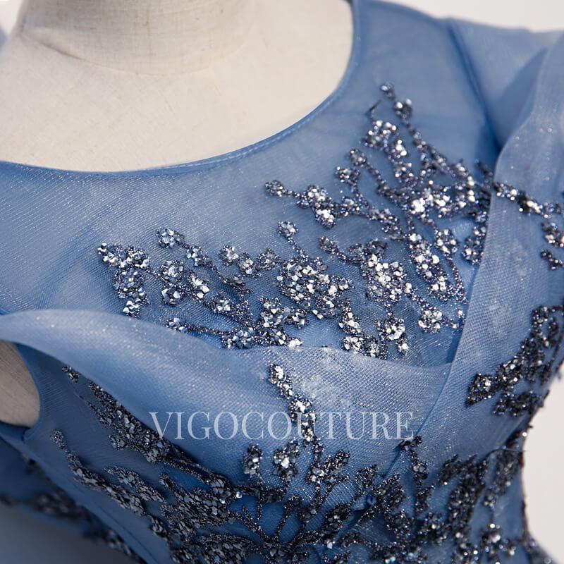 vigocouture-Sparkly Lace Prom Dress 2022 Boat Neck Prom Gown-Prom Dresses-vigocouture-
