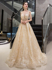 Sparkly Lace V-Neck Prom Dress 20250