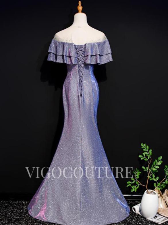 vigocouture-Sparkly Satin Prom Dresses Mermaid Prom Gown 20273-Prom Dresses-vigocouture-