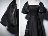vigocouture-Sparkly Satin Prom Dresses Puffed Sleeve Formal Dresses 21060-Prom Dresses-vigocouture-