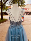 vigocouture-Sparkly Sequin Hoco Dresses Spaghetti Strap Graduation Dresses hc188-Prom Dresses-vigocouture-