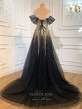 vigocouture-Sparkly Sequin Prom Dresses Off the Shoulder Formal Dresses 21303-Prom Dresses-vigocouture-