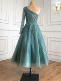 vigocouture-Sparkly Sequin Prom Dresses One Shoulder Maxi Dresses 21253-Prom Dresses-vigocouture-