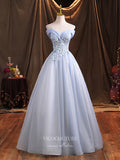 vigocouture-Sparkly Tulle Quinceanera Dresses Lace Applique Sweet 15 Dresses 21383-Prom Dresses-vigocouture-