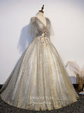 vigocouture-Sparkly Tulle Quinceanera Dresses Lace Applique Sweet 16 Dresses 21431-Prom Dresses-vigocouture-