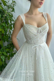 vigocouture-Starry Tulle Hoco Dresses Midi Length Sweetheart Neck Homecoming Dresses hc227-Prom Dresses-vigocouture-