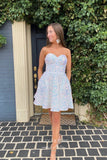 vigocouture-Strapless Homecoming Dresses Sparkly Sequin Hoco Dresses hc207-Prom Dresses-vigocouture-