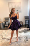 vigocouture-Strapless Homecoming Dresses Sparkly Sequin Hoco Dresses hc207-Prom Dresses-vigocouture-Purple-US0-