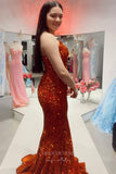 Strapless Mermaid Prom Dresses Sequin Sweetheart Neck Evening Dress 20835-Prom Dresses-vigocouture-Fuchsia-US2-vigocouture