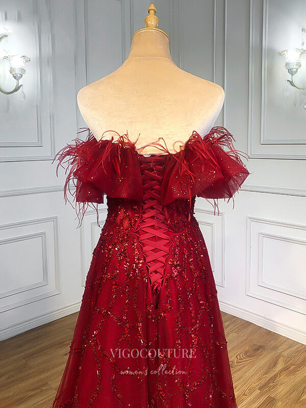 vigocouture-Strapless Prom Dresses Beaded Evening Dresses 21246-Prom Dresses-vigocouture-