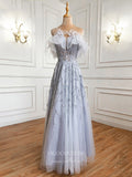 vigocouture-Strapless Prom Dresses Beaded Evening Dresses 21246-Prom Dresses-vigocouture-Light Blue-US2-
