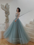 vigocouture-Strapless Prom Dresses Tulle Formal Dresses 21039-Prom Dresses-vigocouture-