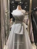 vigocouture-Strapless Satin Prom Dresses Bow Formal Dresses 21040-Prom Dresses-vigocouture-