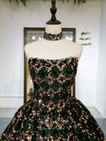 vigocouture-Strapless Sequin Prom Dresses Sparkly Formal Gown 21027-Prom Dresses-vigocouture-
