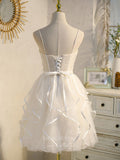 vigocouture-Tiered Spaghetti Strap Homecoming Dresses Beaded Hoco Dresses hc131-Prom Dresses-vigocouture-
