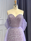 Vintage Beaded Prom Dresses with Slit Overskirt Formal Dresses 22079-Prom Dresses-vigocouture-Light Blue-US2-vigocouture